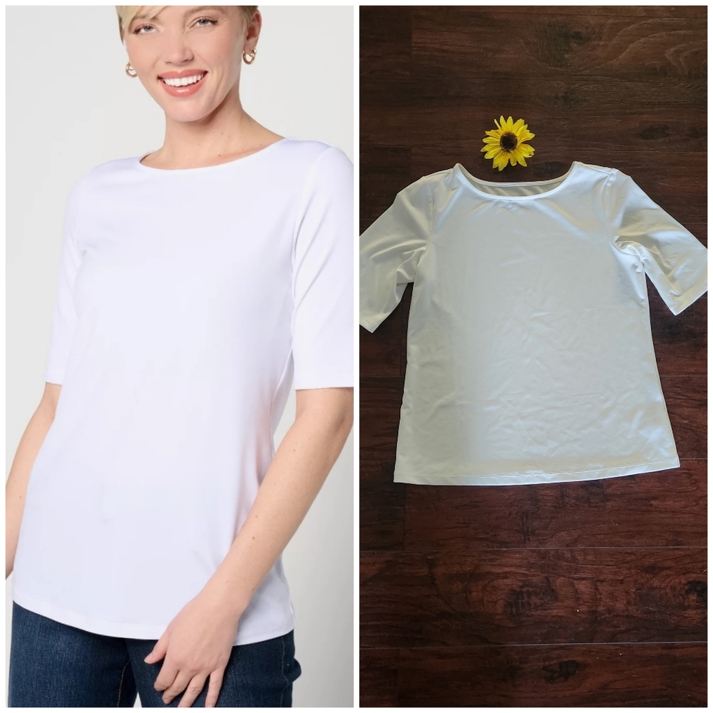 Susan Graver Essentials Liquid Knit Top Size Small 🤍🤍